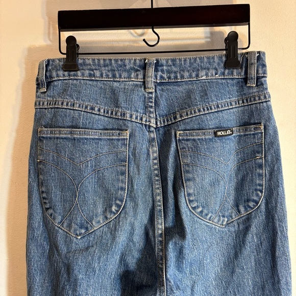 ROLLA’S Sz 28 High Rise Slim Light Was Blue Denim Jeans Classic 5 Pockets - Picture 6 of 11